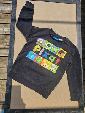 Pixar Character Long Sleeve Sweater | Size 7 | Black | Embroidered
